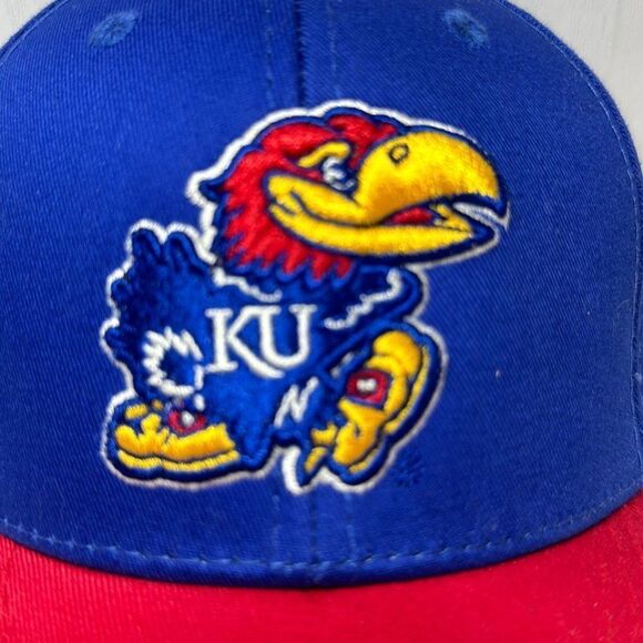 Going Yard Youth Size KU Kansas Jayhawks Rock Chalk Jayhawk Cap Baseball Hat Red - Picture 2 of 6